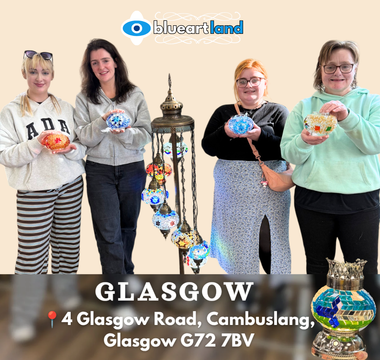 Make a beautiful Turkish mosaic lamp in Glasgow at a Blueartland workshop