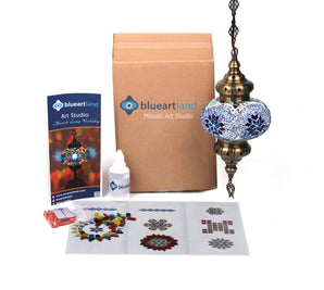 Large Hanging Mosaic Lamp Kit & Do-It-Yourself Home Package