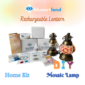 Rechargeable (USB) Lantern Mosaic Lamp Kit & Do-It-Yourself Home Package